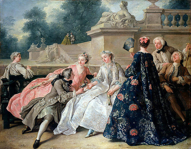 『愛の告白』　1731年　ジャン＝フランソワ・ド・トロワ　シャルロッテンブルク宮殿、ベルリン