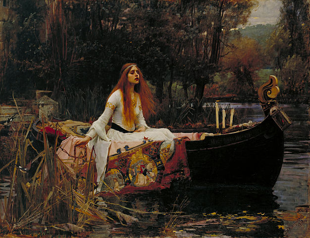 『シャロットの乙女』　1888年　ジョン・ウィリアム・ウォーターハウス　テート・ブリテン蔵