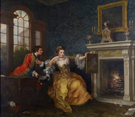 『貞操の危機』（ The Lady's Last Stake ） 　1758年－1759年　ウィリアム・ホガース　オルブライト＝ノックス美術館蔵