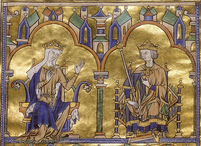 母ブランシュ・ド・カスティーユとルイ9世　1240年