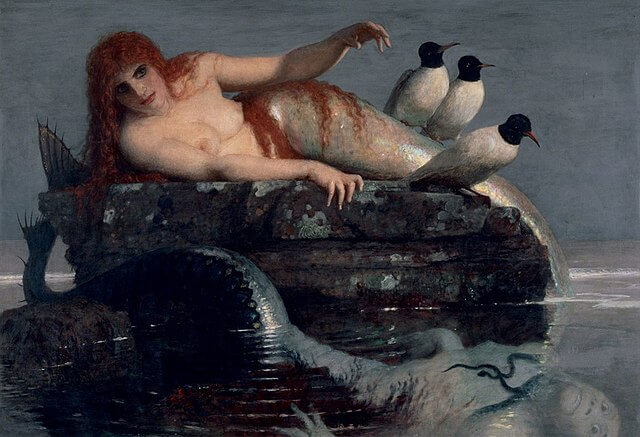 『静かな海』（ Die Meerestille ）　1886年－1887年　アルノルト・ベックリン　ベルン美術館蔵