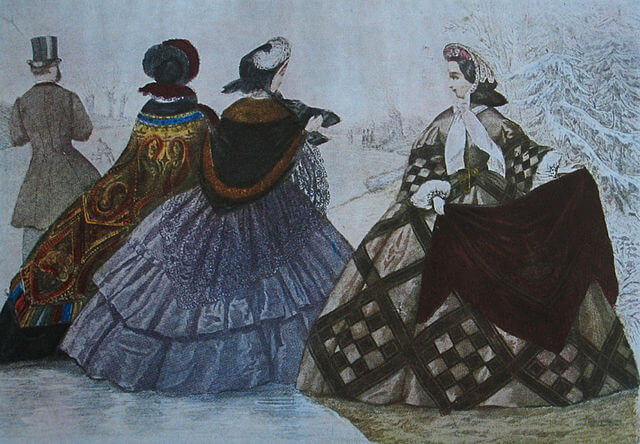 1860年頃のクリノリン・ファッション