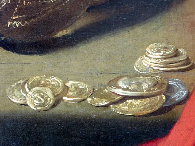 『ダイヤのエースを持ったいかさま師』　1635年頃　ジョルジュ・ド・ラ・トゥール　ルーヴル美術館蔵