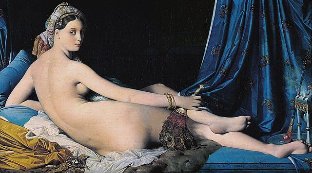 『グランド・オダリスク』（「横たわるオダリスク」）　1814年　ドミニク・アングル　ルーヴル美術館蔵