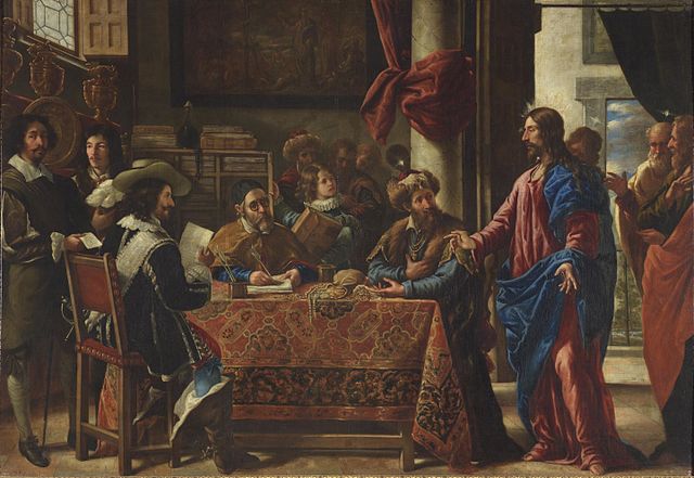『聖マタイの召命』　1661年　ファン・デ・パレーハ　プラド美術館蔵