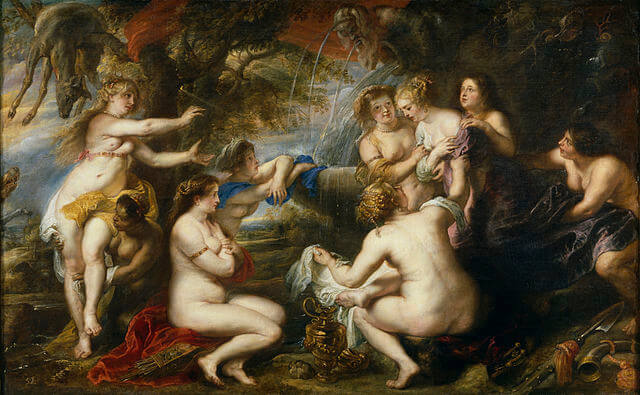 『ディアナとカリスト』（ Diana y Calisto ）　1635年頃　ピーテル・パウル・ルーベンス　プラド美術館蔵