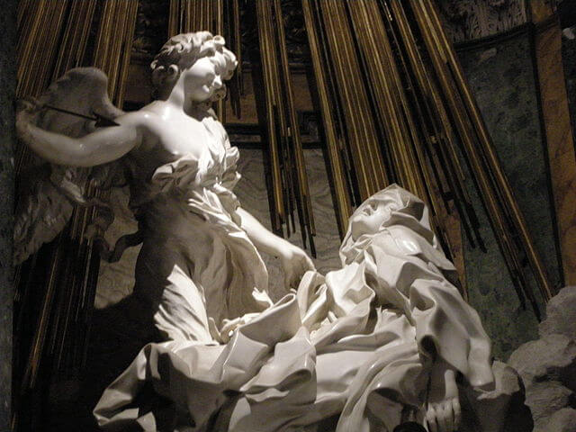 『聖テレサの法悦』　1647年－1652年　ベルニーニ　サンタ・マリア・デラ・ヴィットーリア聖堂