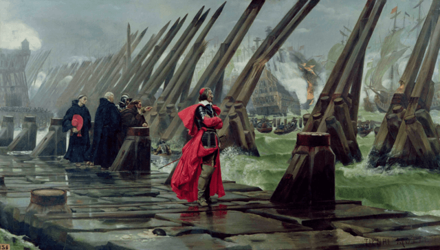 『ロシェル包囲戦』　1881年　アンリ・ポール・モット　Musée d'Orbigny Bernon蔵