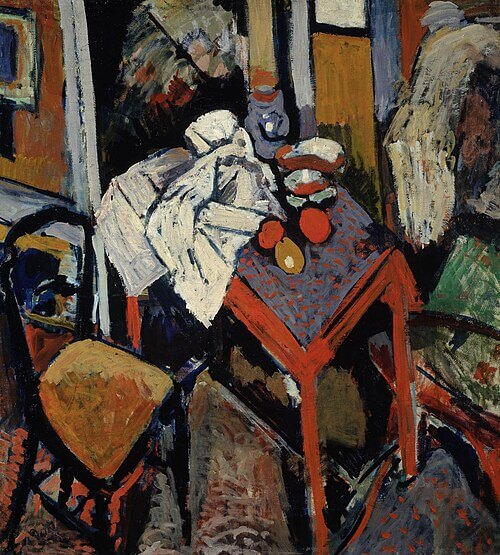 Interior Scene, André Derain, ca. 1904, Scène d'intérieur, Oil on canvas, 94 x 85 cm, Given by the heirs of Emil Bührle to the Foundation E.G. Bührle Collection Zurich • 1960 Inv. 39., 《インテリア・シーン（室内の場面）》　1904年頃　アンドレ・ドラン　ビュールレ・コレクション