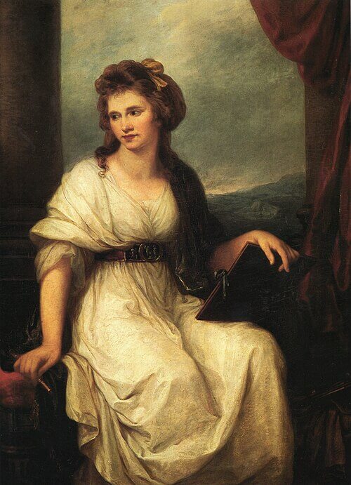 Angelica Kauffmann　Selfie, d'Autore, 自画像　1787年　アンゲリカ・カウフマン（ Angelika Kauffmann, 1741 - 1807）　ウフィツィ美術館蔵