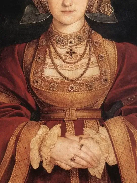 『アンナ・フォン・クレーフェ（アン・オブ・クレーヴズ）の肖像』（ Portrait d’Anne de Clèves, reine d’Angleterre, quatrième épouse de Henri VIII ）　1539年頃　ハンス・ホルバイン（子）　ルーヴル美術館蔵