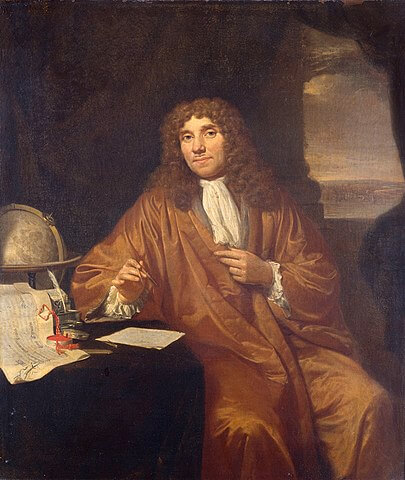 「微生物学の父」アントニ・ファン・レーウェンフック（1632年10月24日－1723年8月26日）　Jan Verkolje画