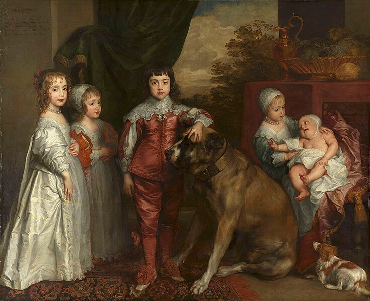 チャールズ1世の子どもたち（ The Five Eldest Children of Charles I ）　1637年　アンソニー・ヴァン・ダイク　ロイヤル・コレクション蔵