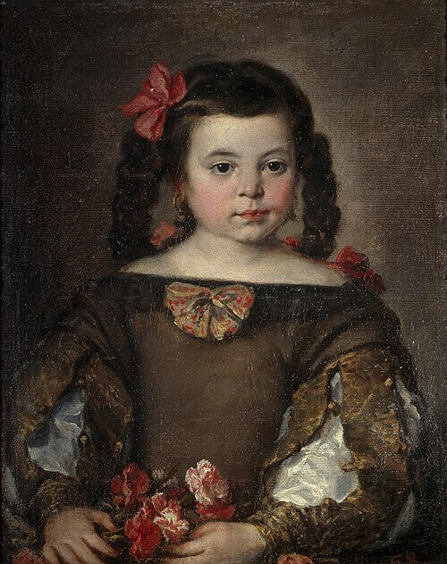 Retrato de una niña, José Antolínez, Hacia 1660. Óleo sobre lienzo, 58 x 46 cm, Número de catálogo P001228, Museo Nacional del Prado, 《少女の肖像》 1660年頃 ホセ・アントリーネス プラド美術館蔵