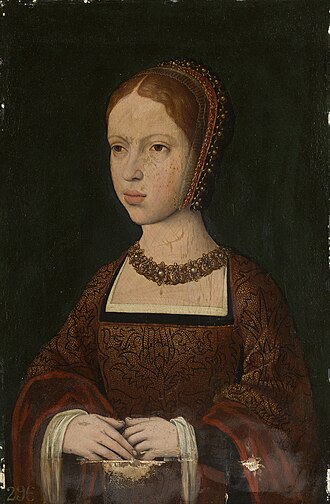 イサベル・デ・アウストリア(イサベラ・ア・ブアグン) 1510年 - 1515年頃 Pieter van Coninxlooの工房に帰属 ロイヤル・コレクション蔵