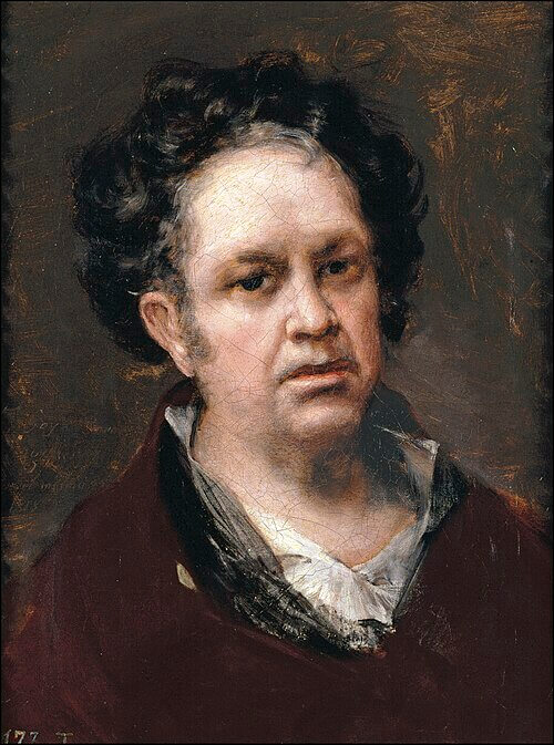 Autorretrato, Francisco de Goya y Lucientes, 1815. Óleo sobre lienzo, 45,8 x 35,6 cm, Número de catálogo P000723, Museo Nacional del Prado, 『自画像』 1815年 フランシスコ・デ・ゴヤ プラド美術館蔵