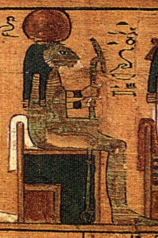 「死者の書」に描かれたテフヌト　大英博物館蔵
