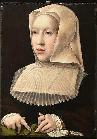 マルグリット・ドートリッシュ（1480年1月10日ー1530年12月1日）　1518年　ベルナールト・ファン・オルレイ　ブルー美術館蔵