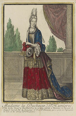 Anne-Louise-Julie de Crévant d'Humières（ルイ・ド・クルヴァン (ユミエール公)の息女）　エングレーヴィング　17世紀