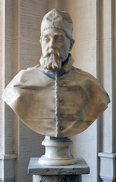 『教皇ウルバヌス8世の胸像』　ベルニーニ　国立古典絵画館蔵