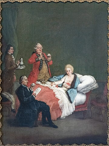 『朝のチョコレート』（ La cioccolata del mattino ）　1775年－1780年　ピエトロ・ロンギ　カ・レッツォーニコ