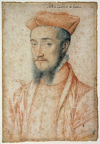 シャルル・ド・ロレーヌ（ロレーヌ枢機卿）　1555年　フランソワ・クルーエ　コンデ美術館蔵