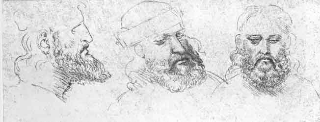 チェーザレ・ボルジアをスケッチしたもの　1502年夏から1503年1月の間