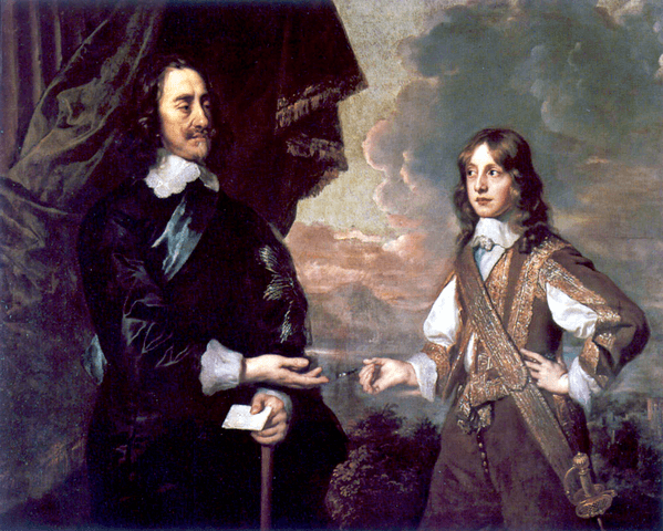 チャールズ1世と後の英国王ジェームズ2世　1647年　ピーター・レリー