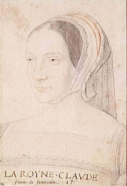 Queen Claude of France, Duchess of Brittany, Ecole française, 16th century. / La reine Claude, première femme de François 1er, ANONYME FRANCAIS XVIè s, INV 33431, Recto, Département des Arts graphiques, H. 0,26 m ; L. 0,178 m, Louvre, ルイ12世王女、フランソワ1世妃クロード（1499年10月13日 - 1524年7月20日）　16世紀　ルーヴル美術館蔵