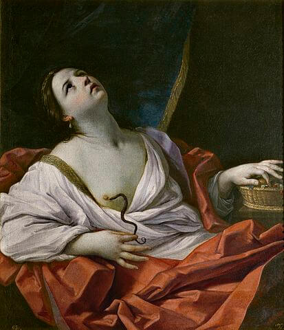 『クレオパトラ』（ Cleopatra ）　1658年　グイド・レーニ　プラド美術館蔵