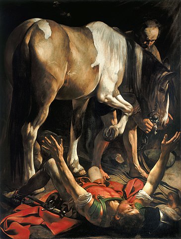『聖パウロの回心』　1600年　カラヴァッジォ　サンタ・マリア・デル・ポポロ教会