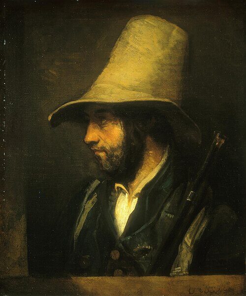 Portrait of a Man, Gustave Courbet, 1849/50, Portrait d'homme, Oil on canvas, 70 x 60 cm, Given by the heirs of Emil Bührle to the Foundation E.G. Bührle Collection Zurich • 1960 no. 24, 《ある男の肖像》　1849 - 1850年　ギュスターヴ・クールベ　ビュールレ・コレクション蔵