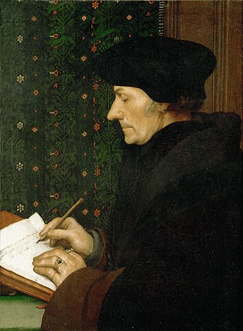 エラスムスの肖像　1523年頃　ハンス・ホルバイン（子）　ルーヴル美術館蔵