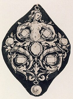 ホルバインによるジュエリーのデザイン画 1540年 - 1543年頃 大英博物館蔵