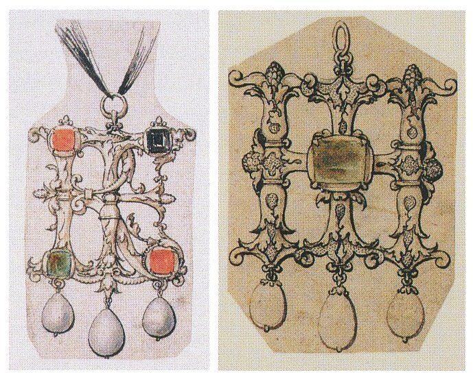 ホルバインによるジュエリーのデザイン画 1532年 - 1543年頃 大英博物館蔵