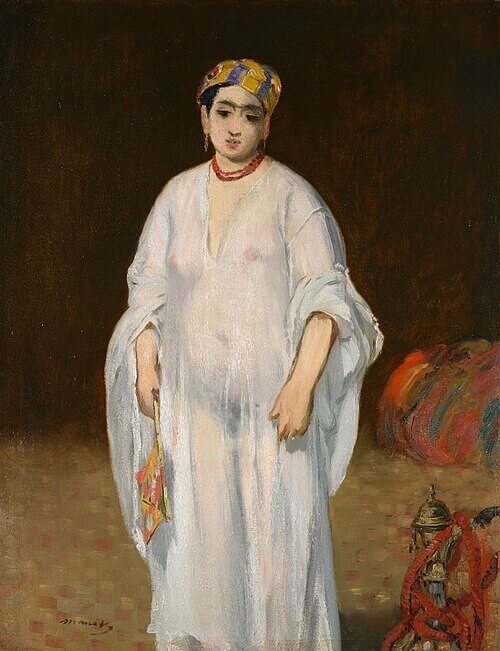 Young Woman in Oriental Garb, Edouard Manet, ca. 1871, La Sultane, Oil on canvas, 96 x 74.5 cm,Given by the heirs of Emil Bührle to the Foundation E.G. Bührle Collection Zurich • 1960 Inv. 62., 《東洋風の衣装を着た若い女性》　1871年頃　エドゥアール・マネ　ビュールレ・コレクション蔵