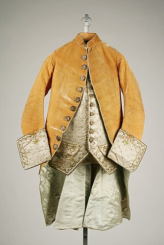 1765年頃の衣装　フランス製　メトロポリタン美術館蔵