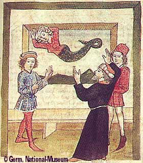 窓から飛び去るメリュジーヌ　1468年