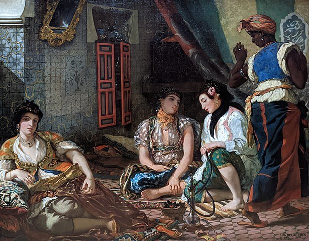 『アルジェの女たち』　1834年　ウジェーヌ・ドラクロワ　ルーヴル美術館蔵