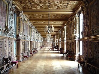 Galería Francesco I del castillo de Fontainebleau / Galerie François-Ier (château de Fontainebleau) / フランソワ１世のギャラリー（フォンテーヌブロー宮殿）