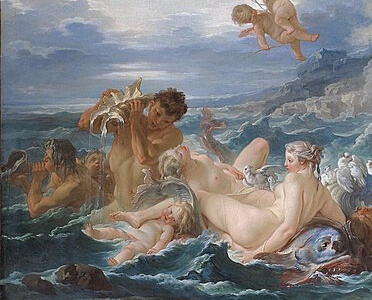 『ヴィーナスの勝利』（ The Triumph of Venus ）　1740年　フランソワ・ブーシェ　スウェーデン国立美術館蔵