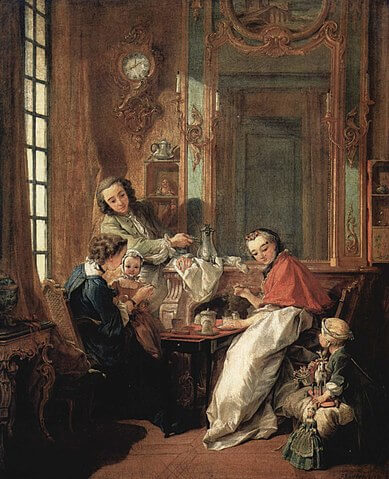 『昼食（朝食）』（ Le Dejeuner ）　1739年　フランソワ・ブーシェ　ルーヴル美術館蔵