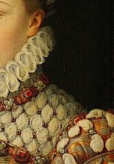 エリザベート・ドートリッシュ（ Élisabeth d’Autriche (1554-1592), reine de France, femme de Charles IX. ）　1571年頃　フランソワ・クルーエ　ルーヴル美術館蔵