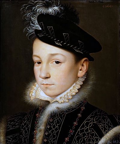 シャルル9世　1561年　フランソワ・クルーエ　美術史美術館蔵