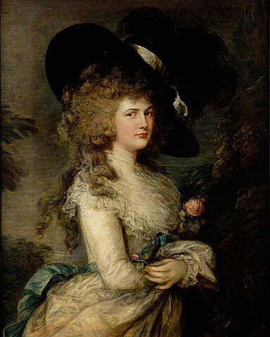 『デヴォンシャー公爵夫人』　1785－1787年　トマス・ゲインズバラ　チャッツワース・ハウス蔵
