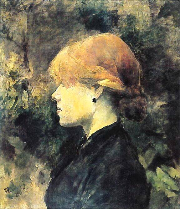The Redheaded Girl, c. 1886, Henri de Toulouse-Lautrec, Oil on canvas, 55 x 50 cm, Private collection, 《赤い髪の少女》　1886年頃　アンリ・ド・トゥールーズ＝ロートレック　個人蔵