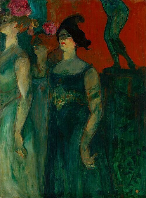 Messalina, Henri de Toulouse-Lautrec, 1900/01, Messaline, Oil on canvas, 92 x 68 cm, Given by the heirs of Emil Bührle to the Foundation E.G. Bührle Collection Zurich • 1960 Inv. 103., 《メッサリーヌ》　1900 - 1901年　アンリ・ド・トゥールーズ＝ロートレック　ビュールレ・コレクション