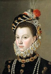 La reina Isabel de Valois, Juan Pantoja de la Cruz (Según modelo de: Sofonisba Anguissola), Hacia 1605. Óleo sobre lienzo, 120,1 x 84 cm, Número de catálogo P001030, Colección Real, エリザベート・ド・ヴァロワ（イサベル・デ・バロイス, 1546 - 1568）　1605年頃　フアン・パントーハ・デ・ラ・クルス　プラド美術館蔵
