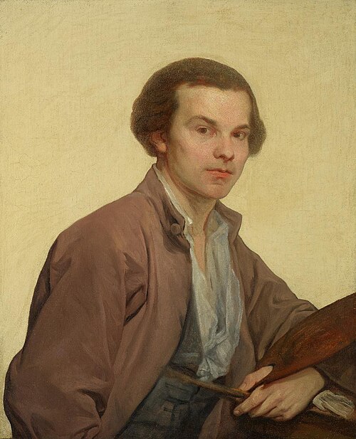 Laurent Pécheux, «Jean-Baptiste Greuze», Wrongly attributed, Oil on canvas, 73 x 60 cm, Given by the heirs of Emil Bührle to the Foundation E.G. Bührle Collection Zurich • 1960 Inv. 135., 《画家ロラン・ペシュの肖像》　「ジャン＝バティスト・グルーズ」　画家不詳　ビュールレ・コレクション蔵