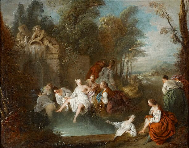 『浴女たち』（ Bathers ）　18世紀　ジャン=バティスト・パテル　インディアナポリス美術館蔵